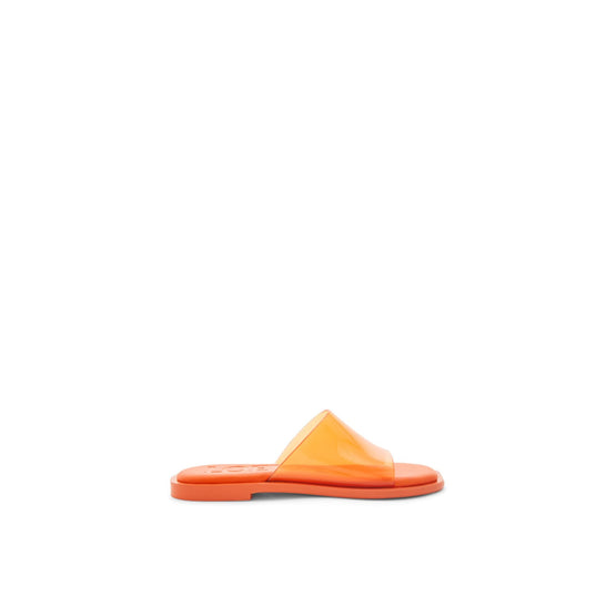 Women Petal Slide - Transparent Orange