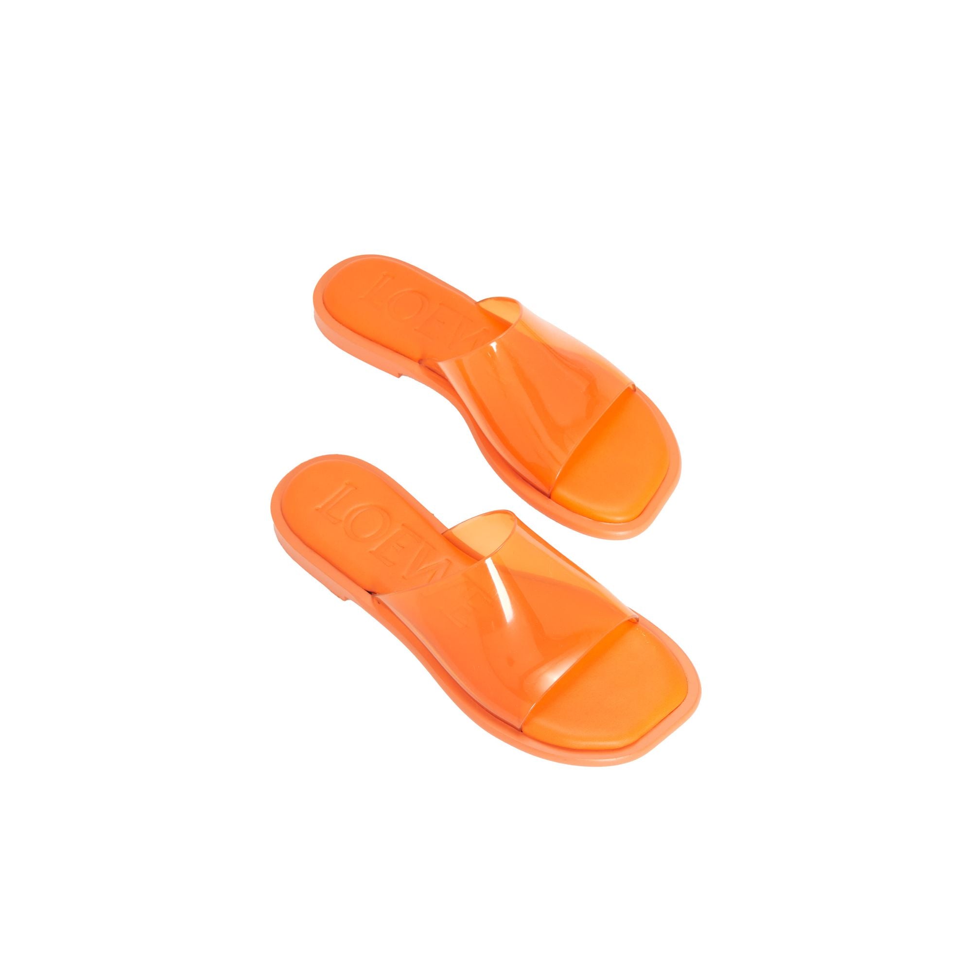 Women Petal Slide - Transparent Orange