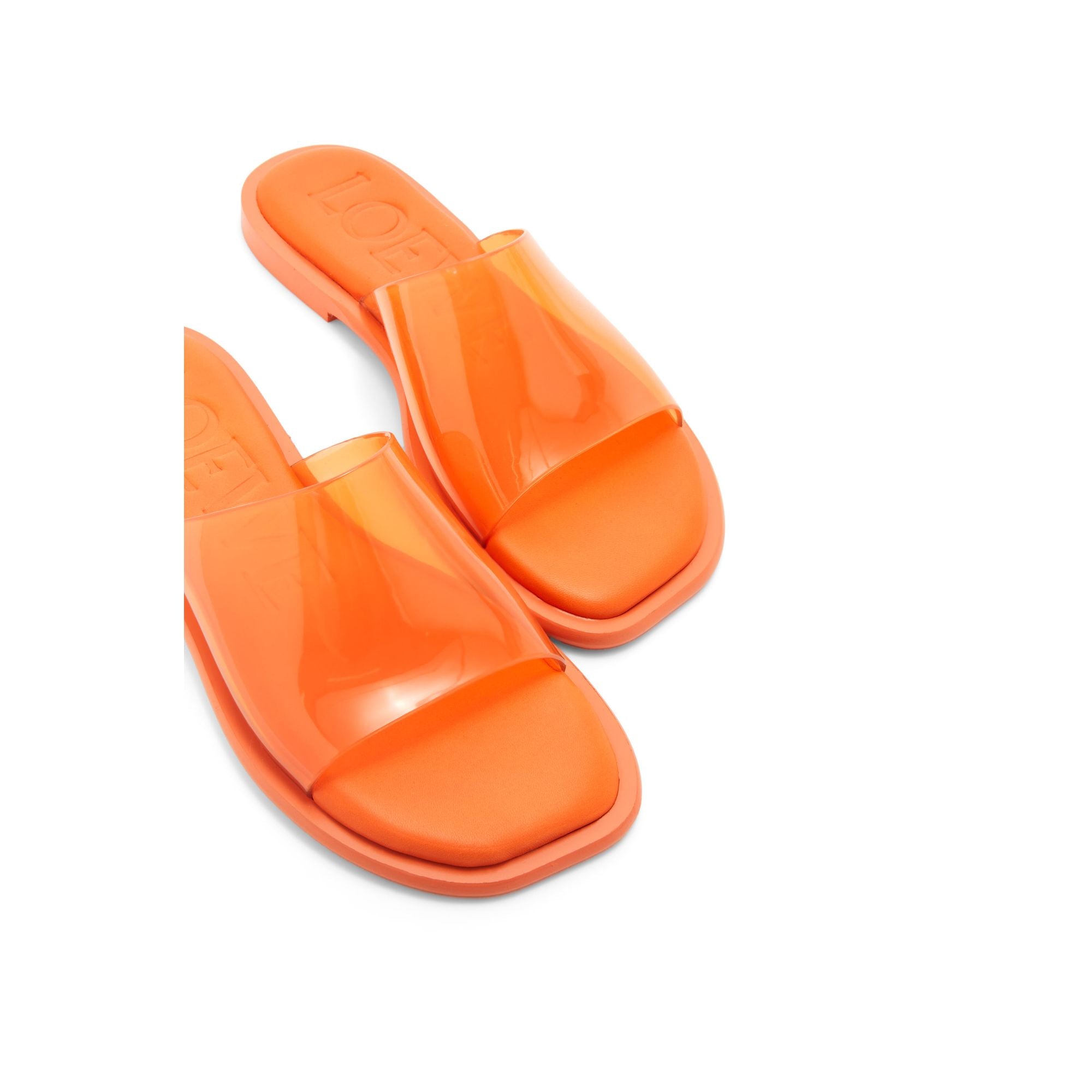 Women Petal Slide - Transparent Orange
