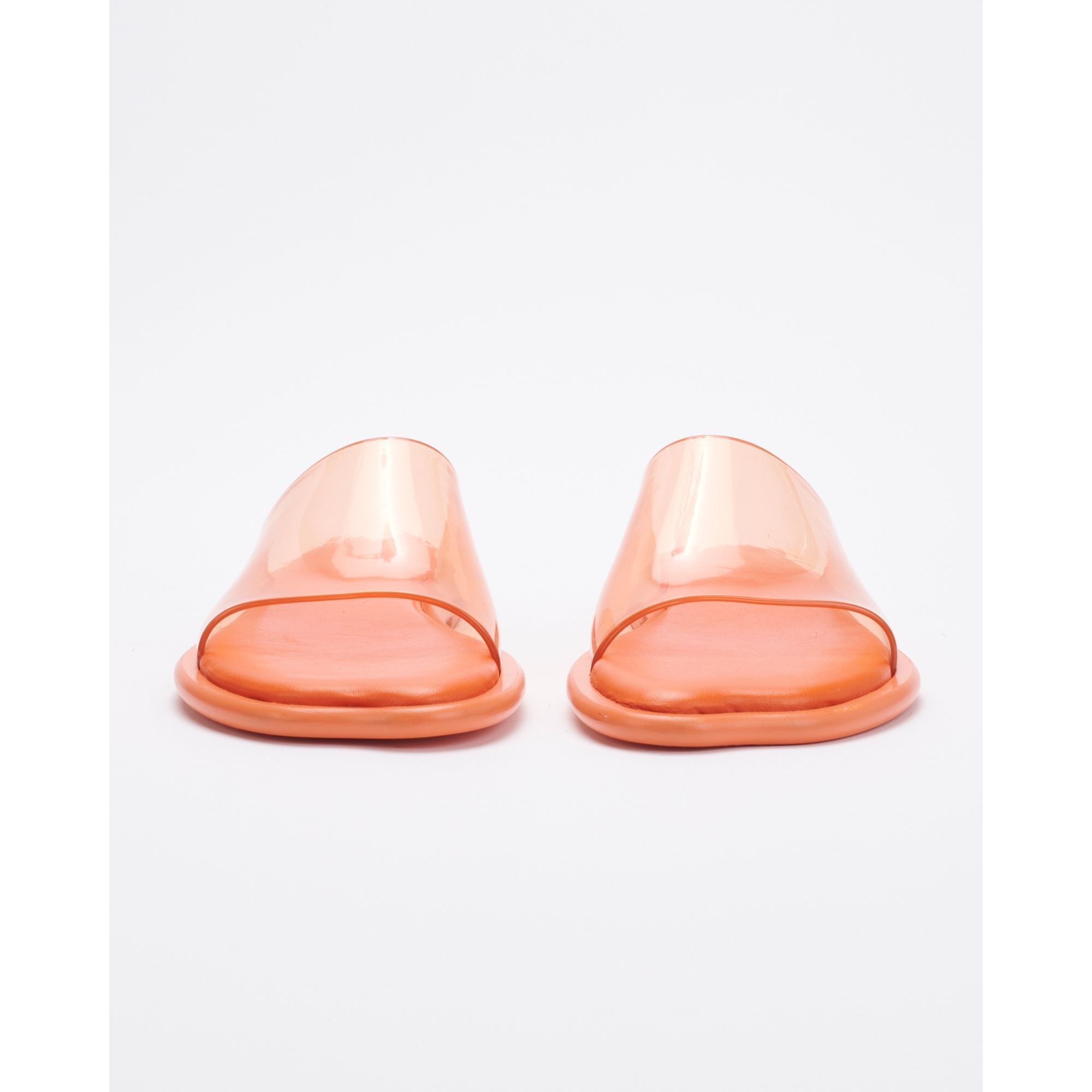 Women Petal Slide - Transparent Orange