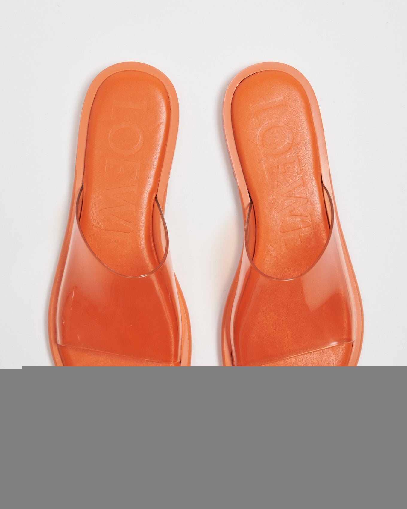 Women Petal Slide - Transparent Orange