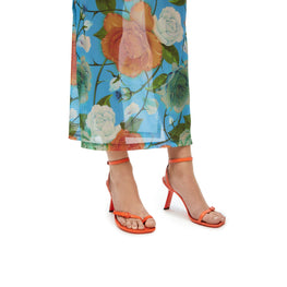 Women Petal Stiletto Sandal 90 - Orange