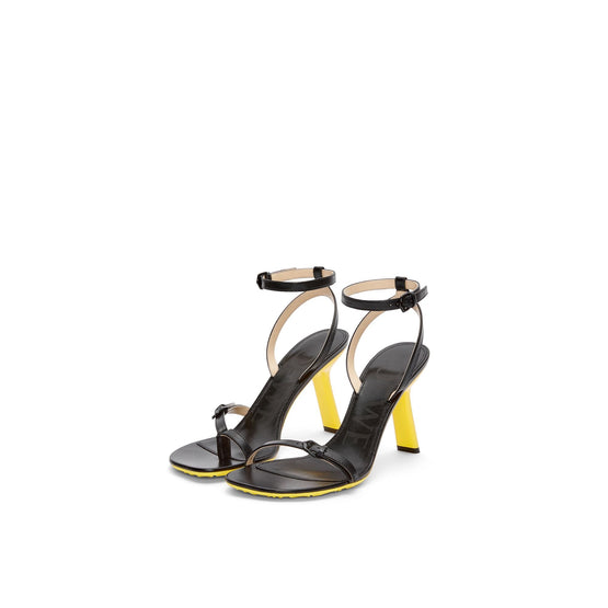 Women Petal Stiletto Sandal 90 - Black