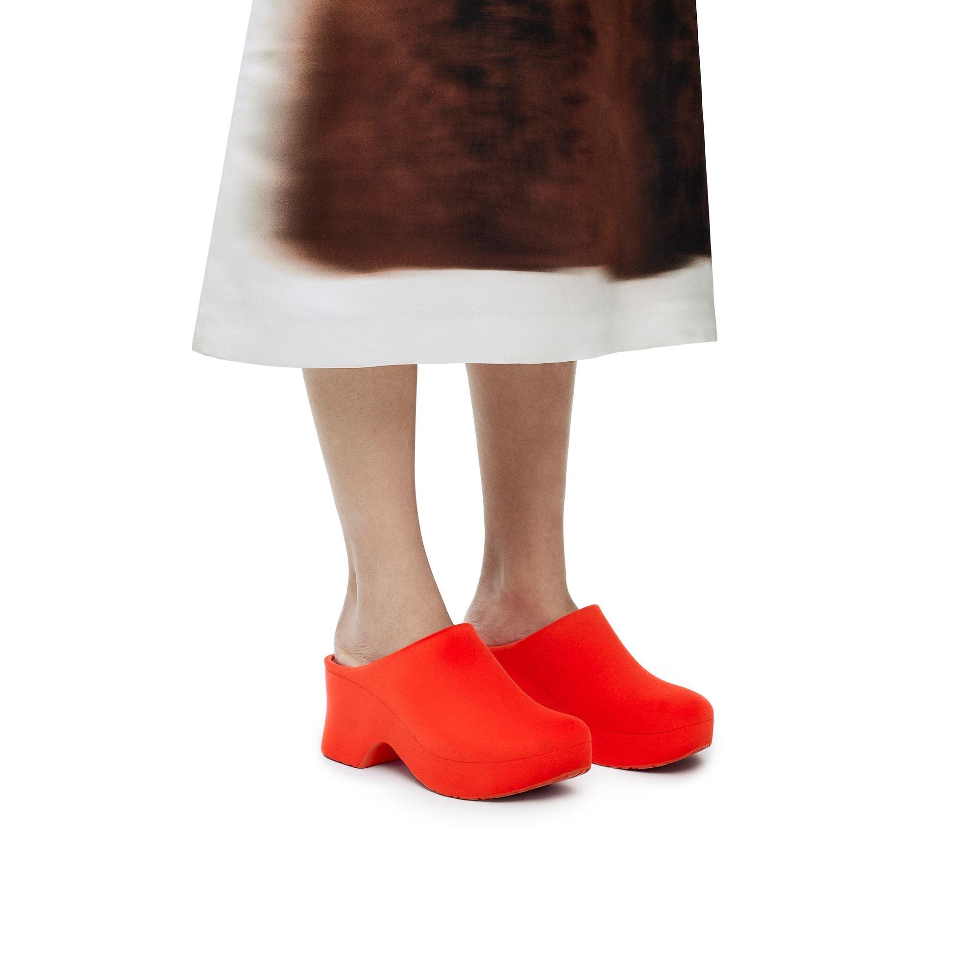Women Foam Clog 90 Flock - Neon Orange
