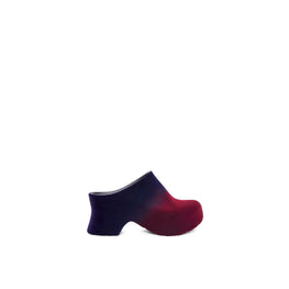 Women Foam Clog 90 Flock Suna - Burgundy/Navy