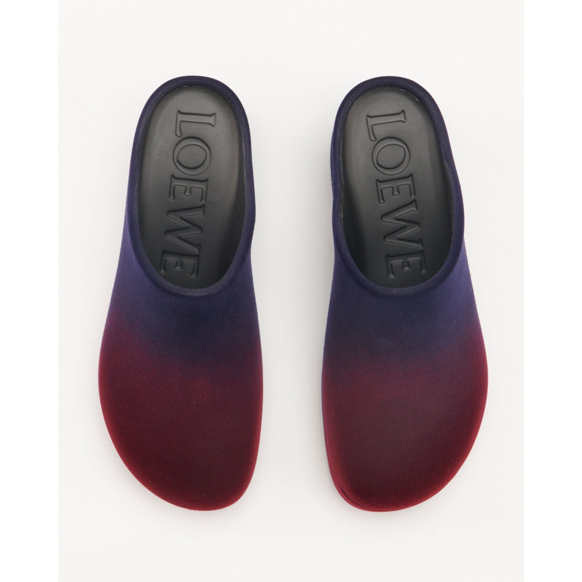 Women Foam Clog 90 Flock Suna - Burgundy/Navy