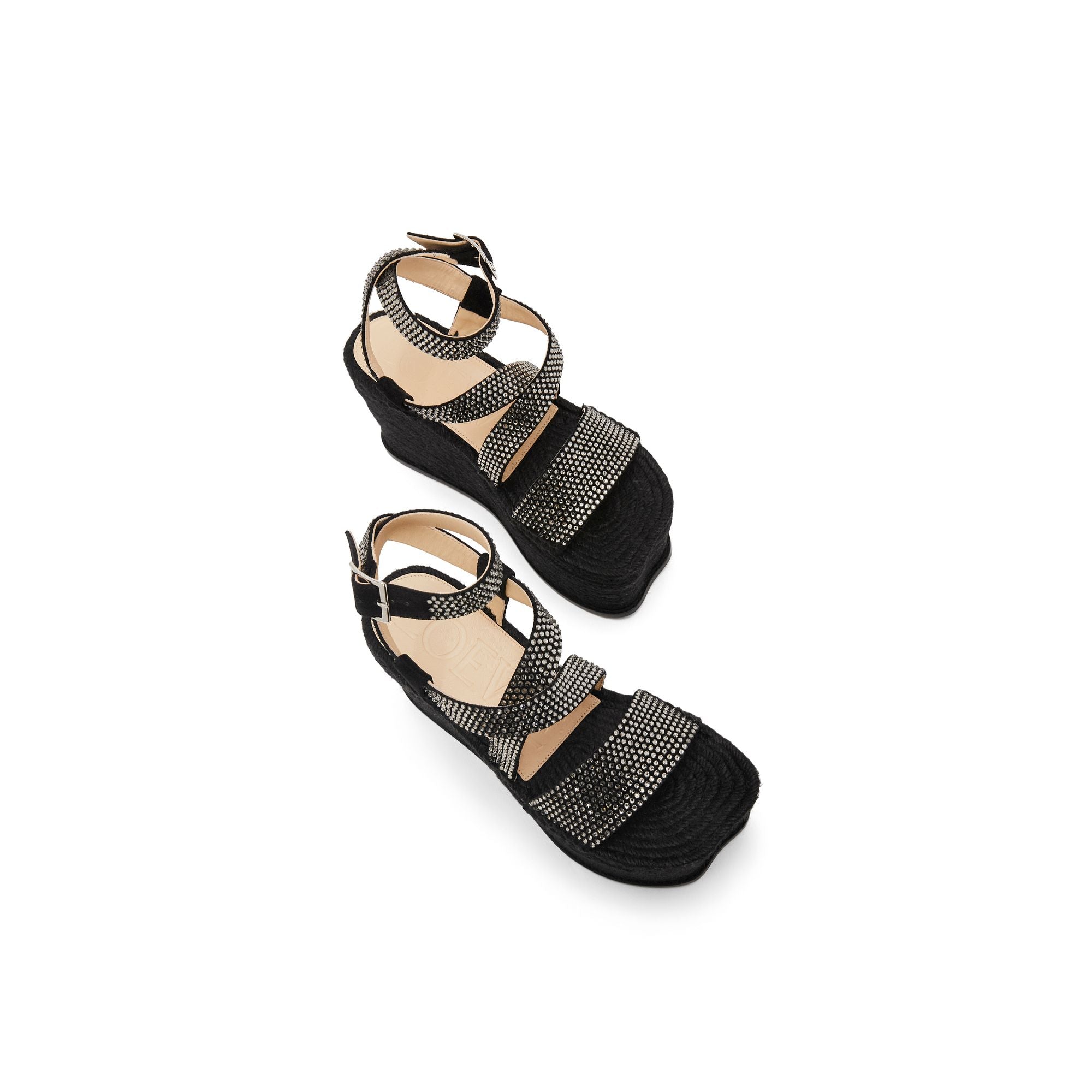 Women Petal Espadrille Platform 110 - Black