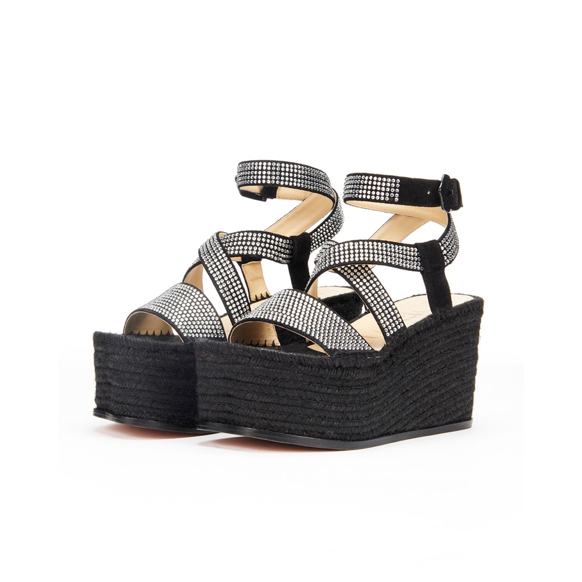 Women Petal Espadrille Platform 110 - Black
