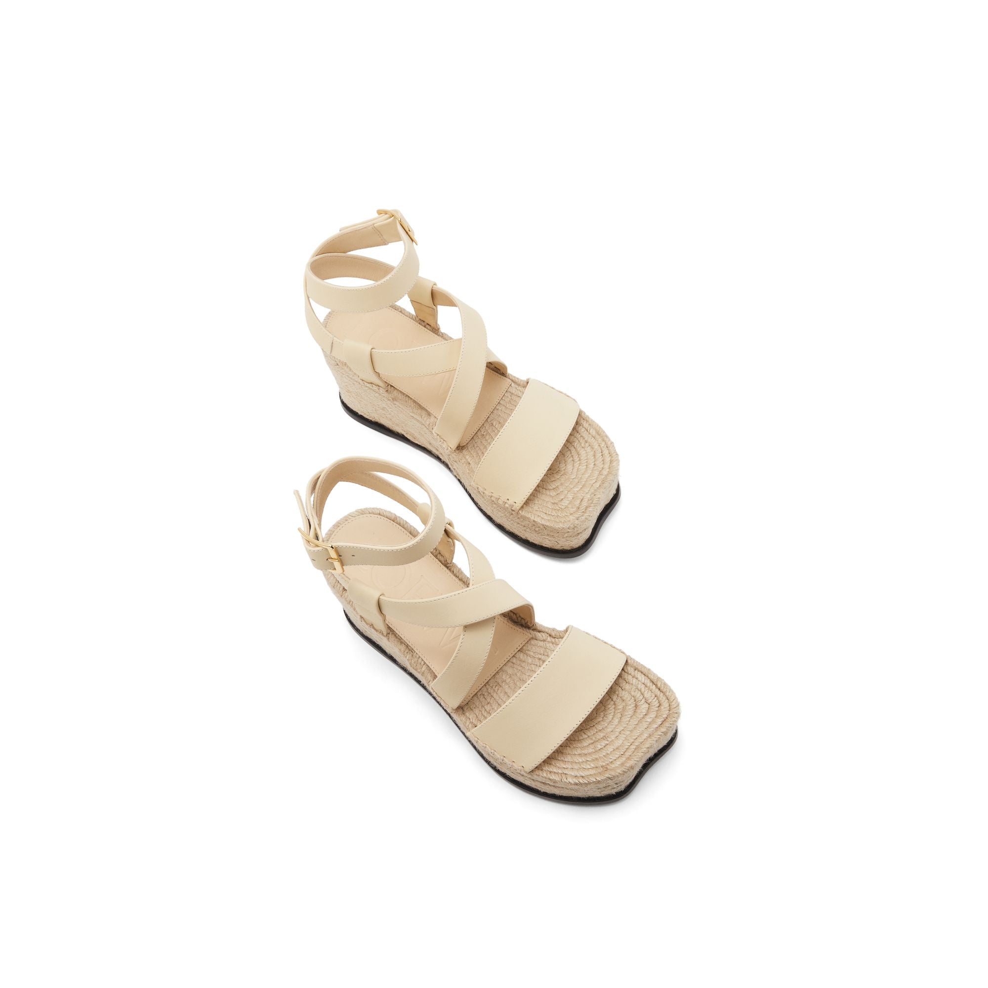Women Petal Espadrille Sandal 80 - Oat Milk