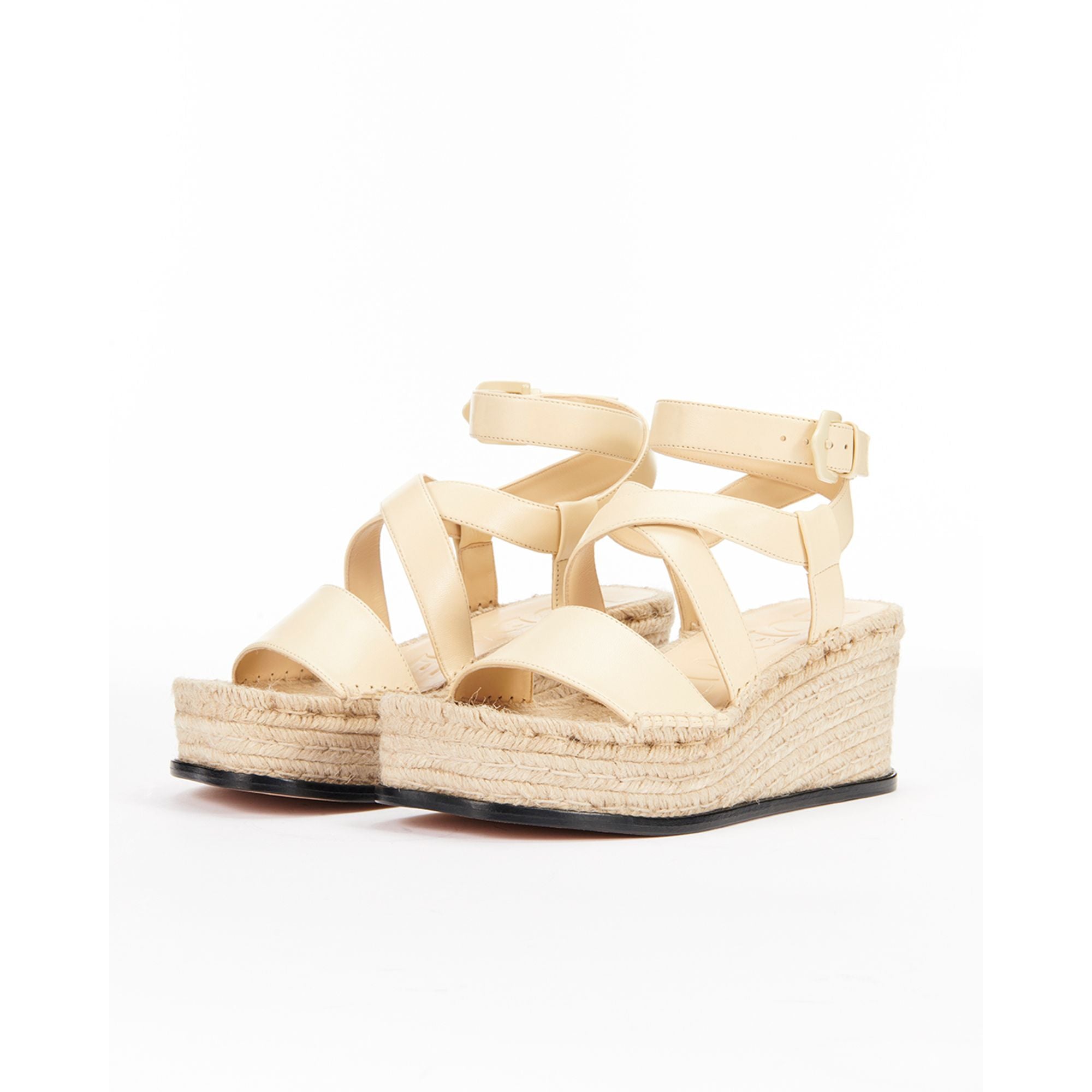 Women Petal Espadrille Sandal 80 - Oat Milk
