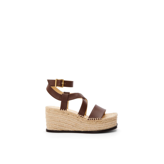 Women Petal Espadrille Sandal 80 - Dark Brown