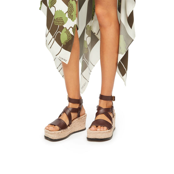 Women Petal Espadrille Sandal 80 - Dark Brown