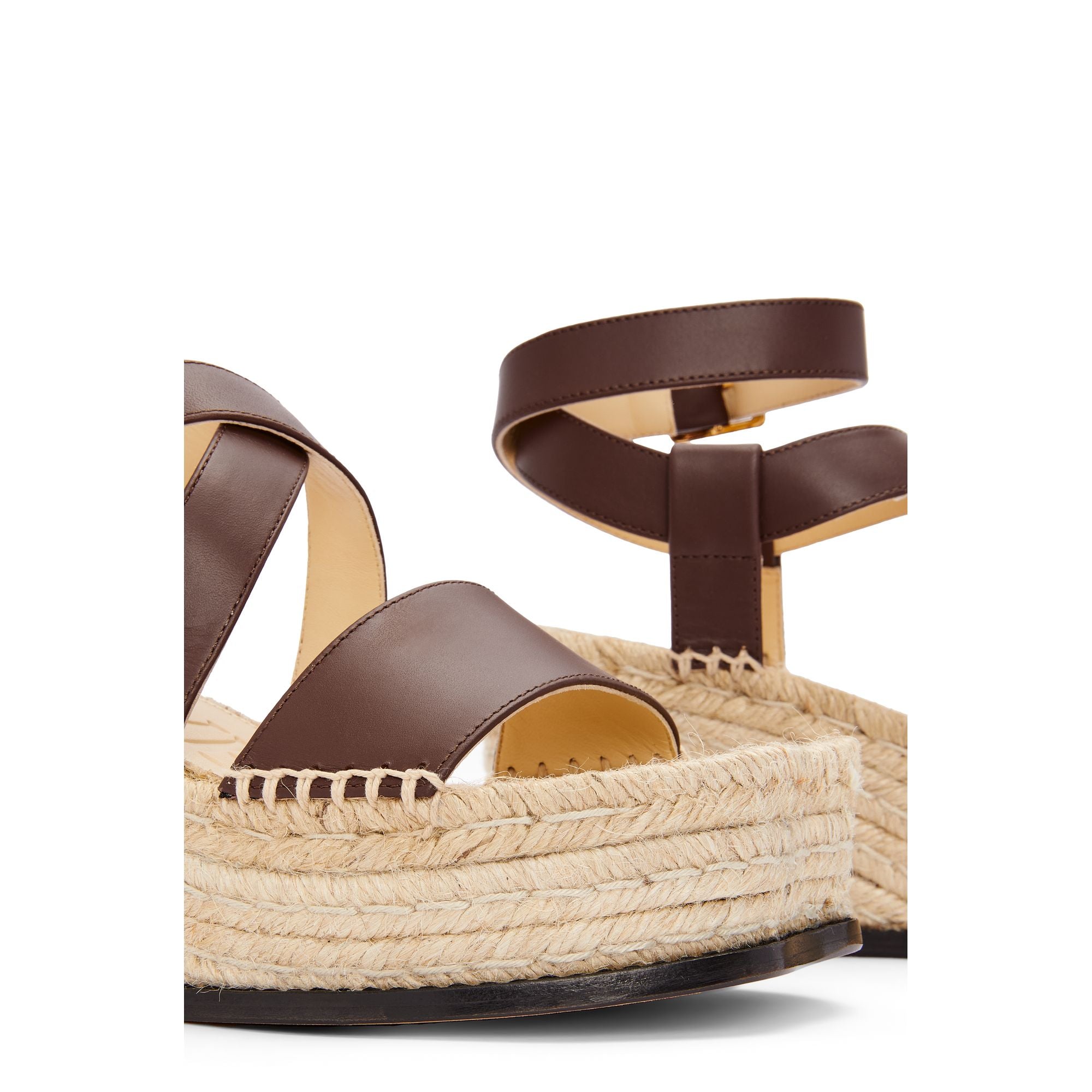 Women Petal Espadrille Sandal 80 - Dark Brown