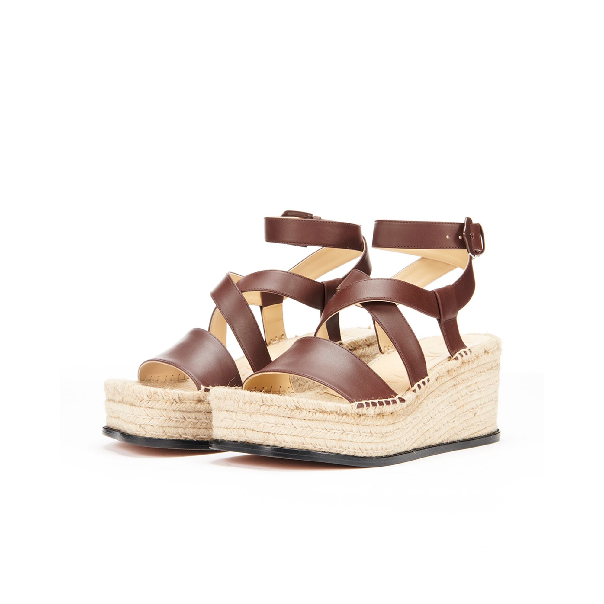 Women Petal Espadrille Sandal 80 - Dark Brown