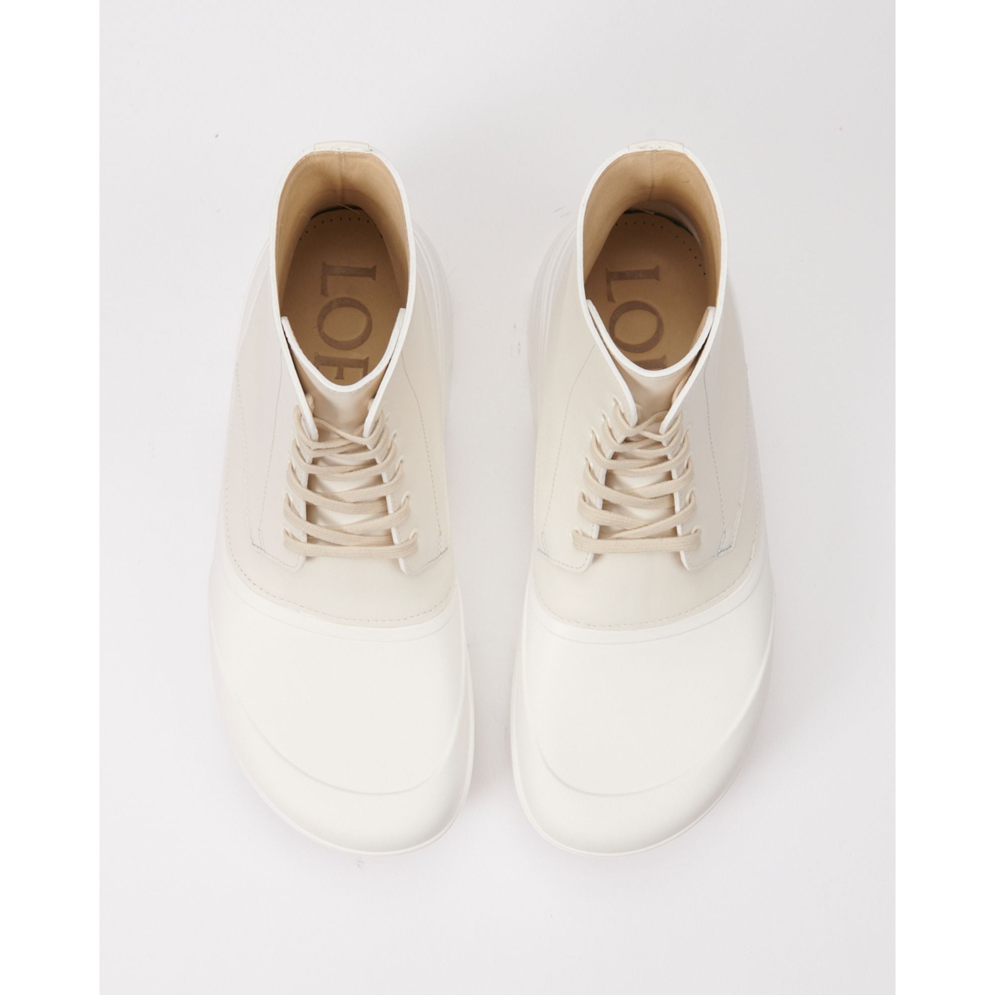 Women Field Lace Up - Anthurium White