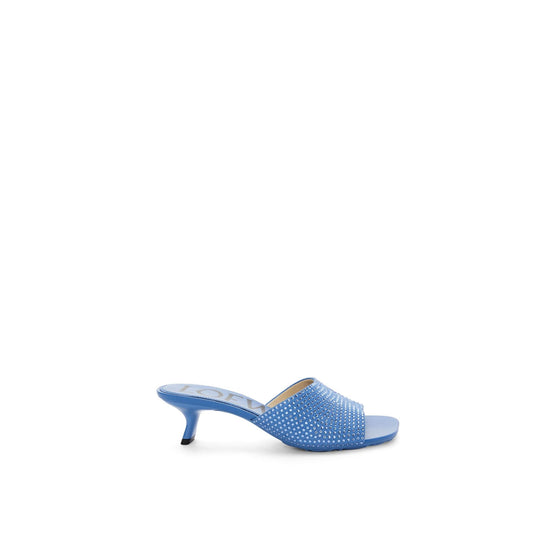 Women Petal Strassed Mule 45 - Light Denim