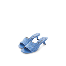 Women Petal Strassed Mule 45 - Light Denim