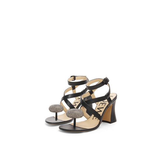 Women Calle Pebble Sandal 85 - Black