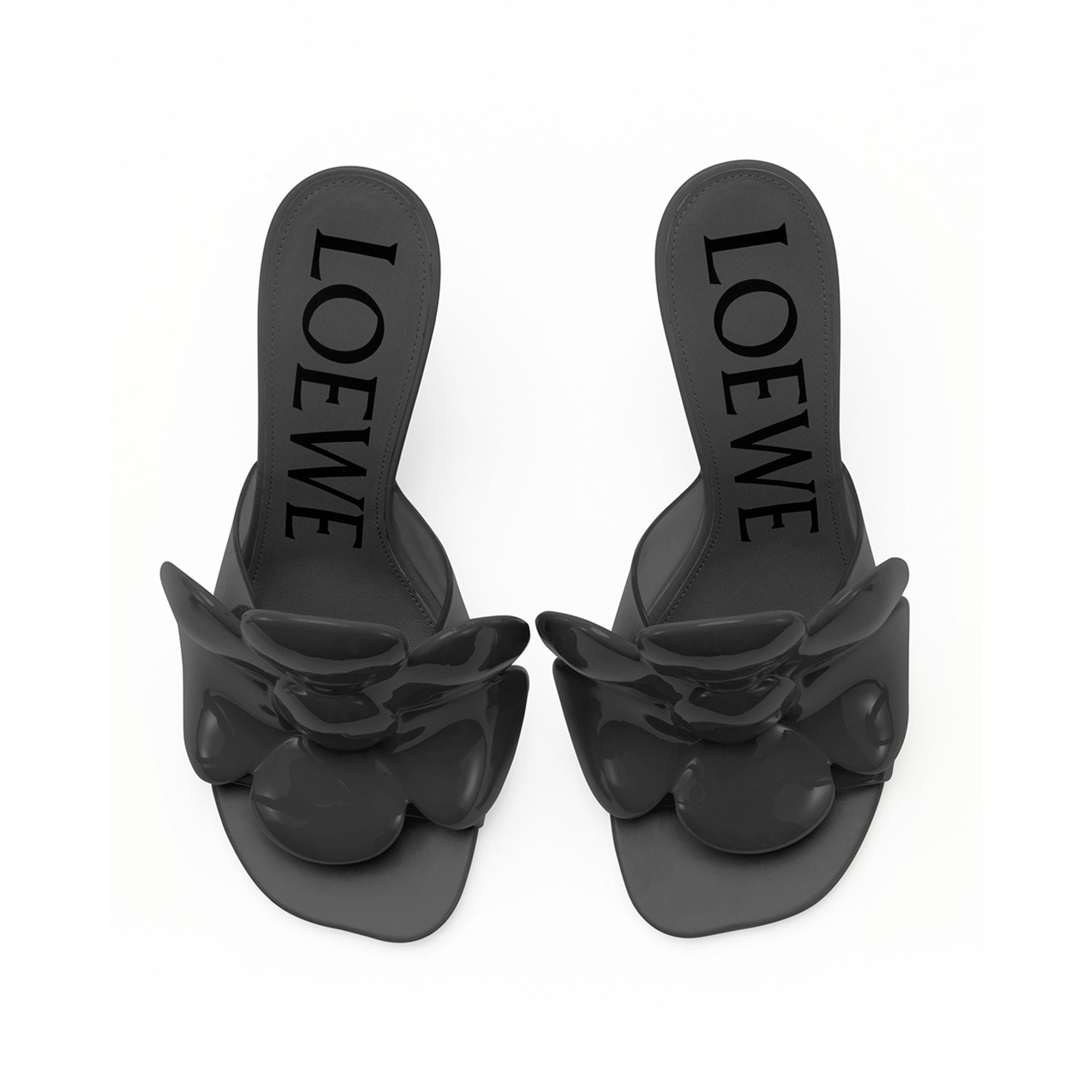 Women Petal Flower Sandal 90 - Black