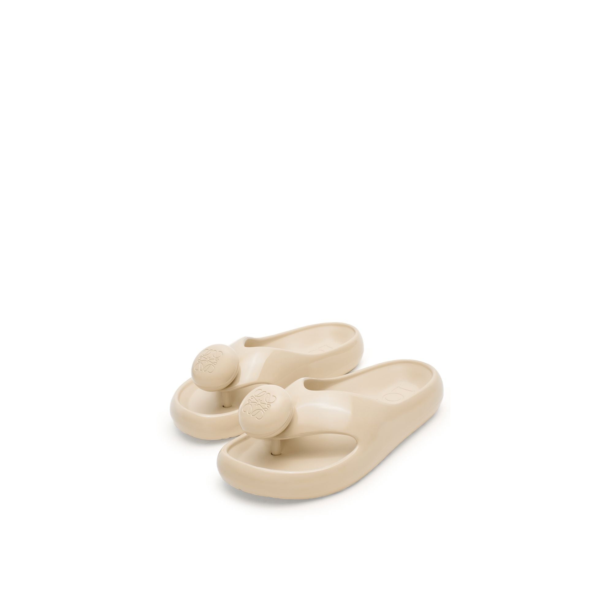 Women Foam Pebble Toe Post Glossy - Light Powder