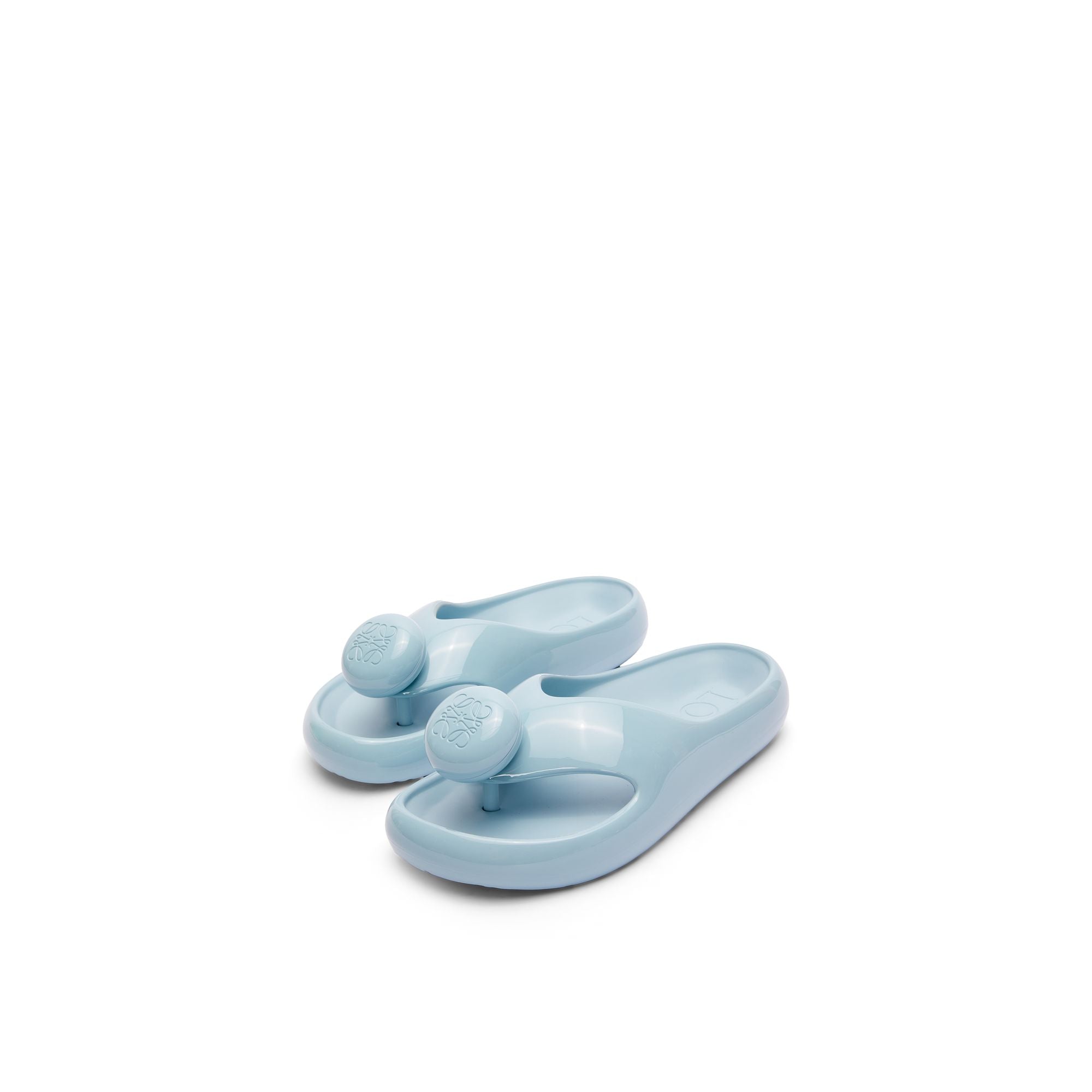Women Foam Pebble Toe Post Glossy - Light Blue