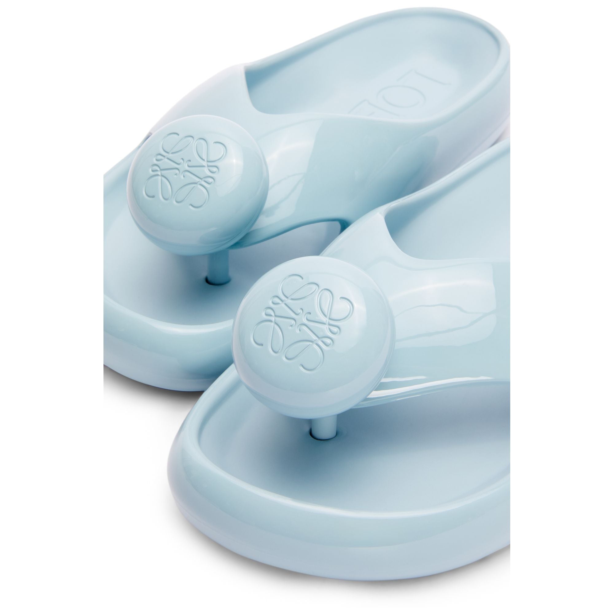 Women Foam Pebble Toe Post Glossy - Light Blue