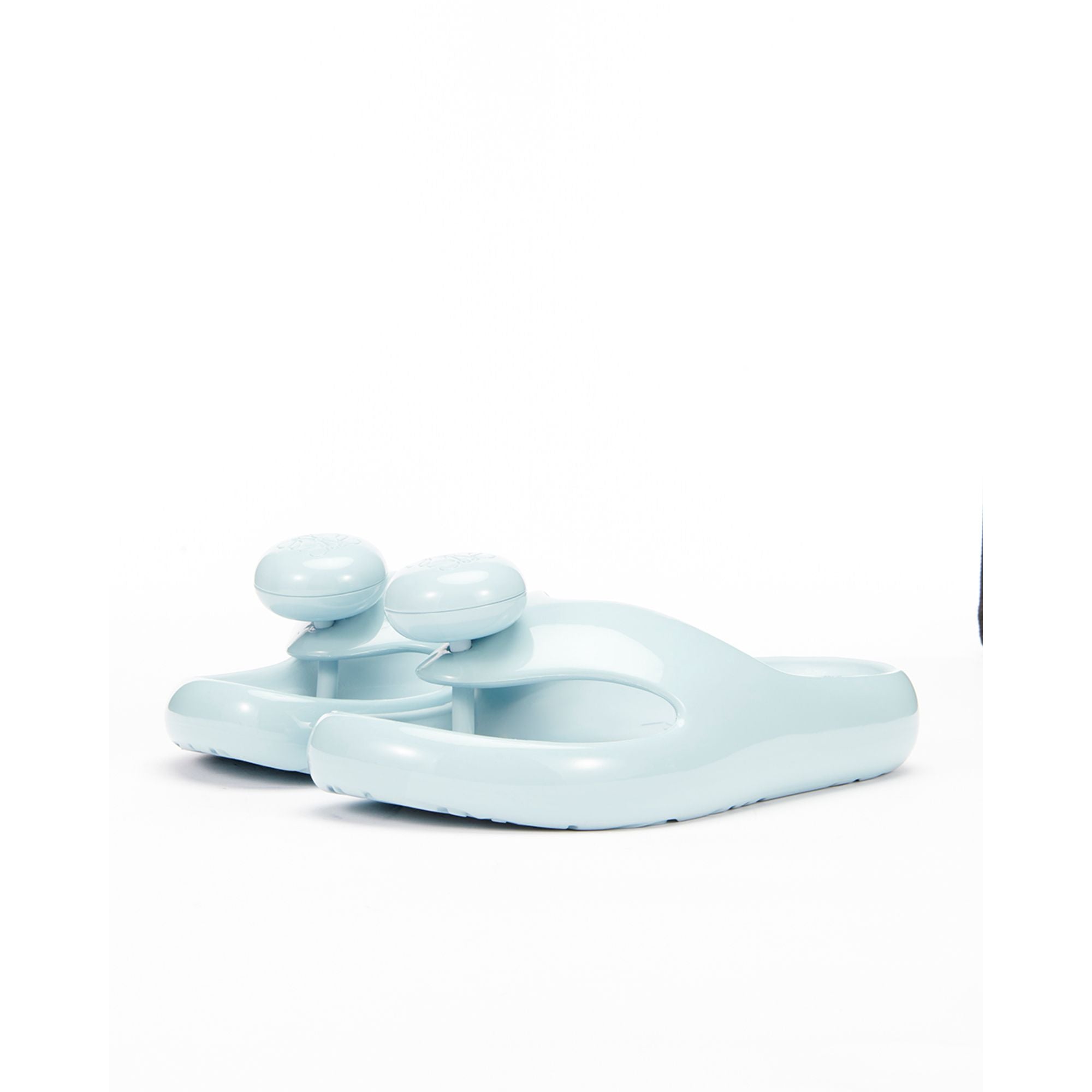 Women Foam Pebble Toe Post Glossy - Light Blue