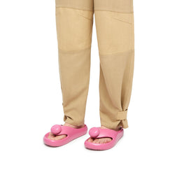 Women Foam Pebble Toe Post Glossy - Pink