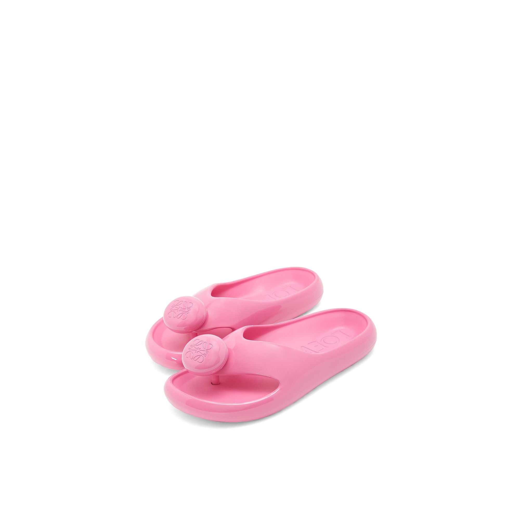 Women Foam Pebble Toe Post Glossy - Pink
