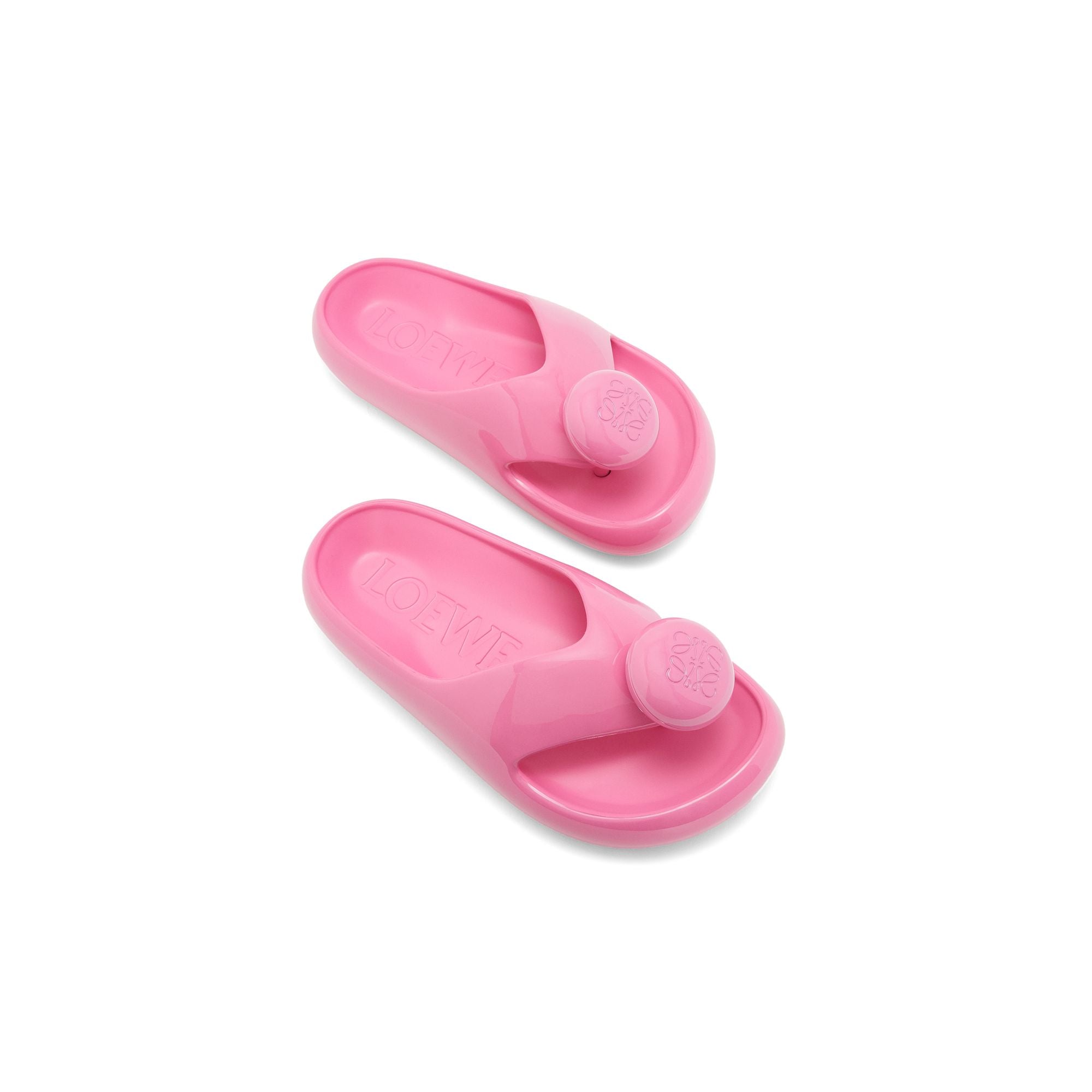 Women Foam Pebble Toe Post Glossy - Pink