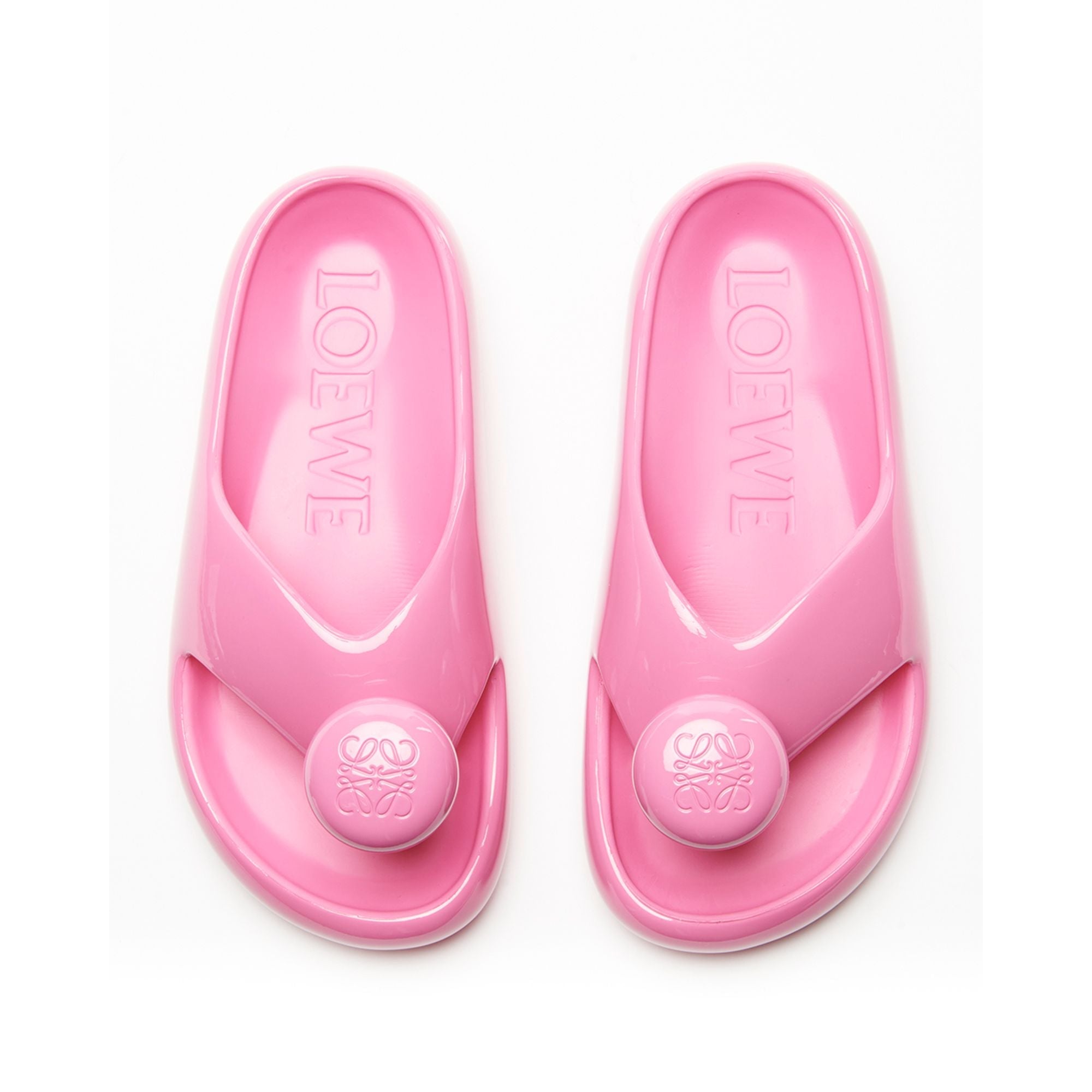 Women Foam Pebble Toe Post Glossy - Pink