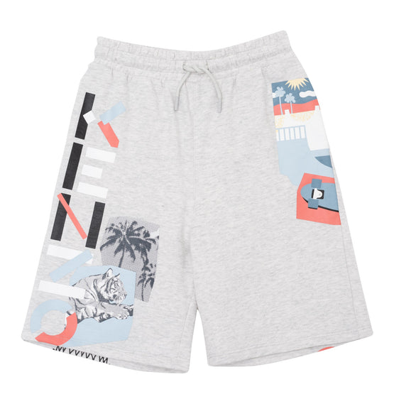 Kids Short En Molleton - Pearl Grey