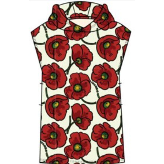 Kids Robe Sans Manche A Capuche - Cream