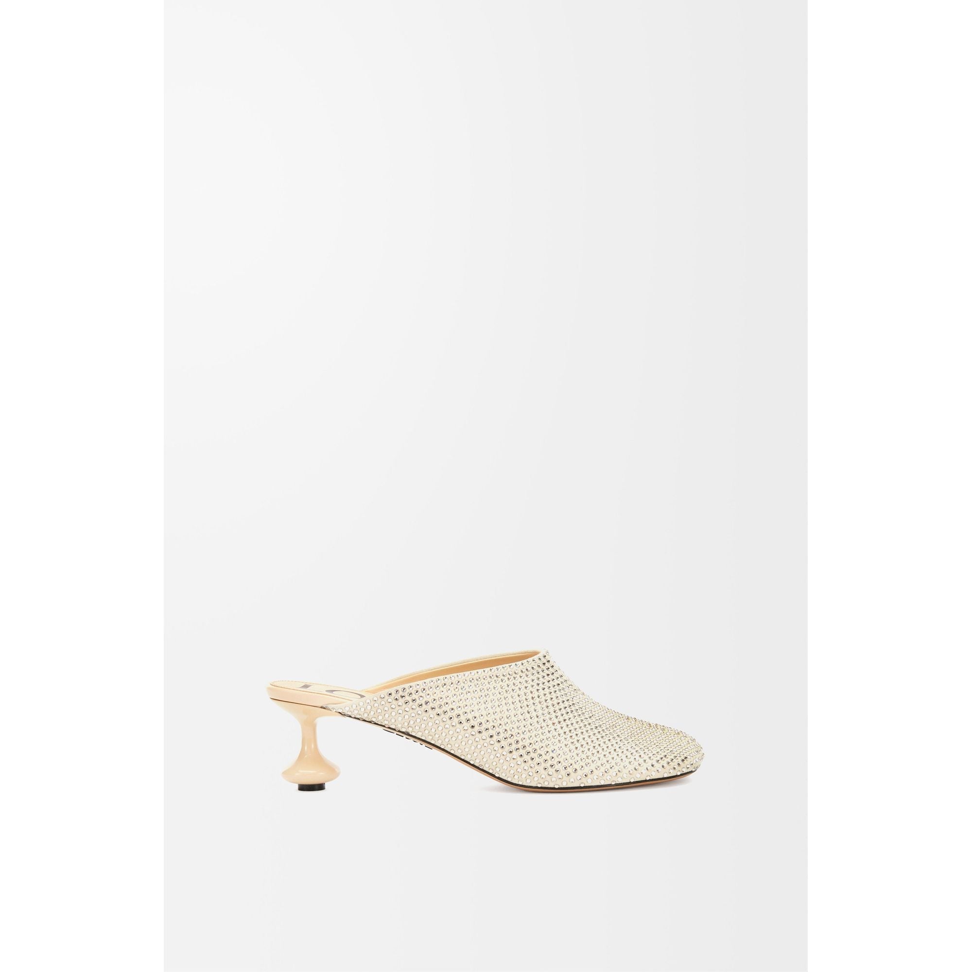 Women Toy Mule 45 Strass - Oat Milk