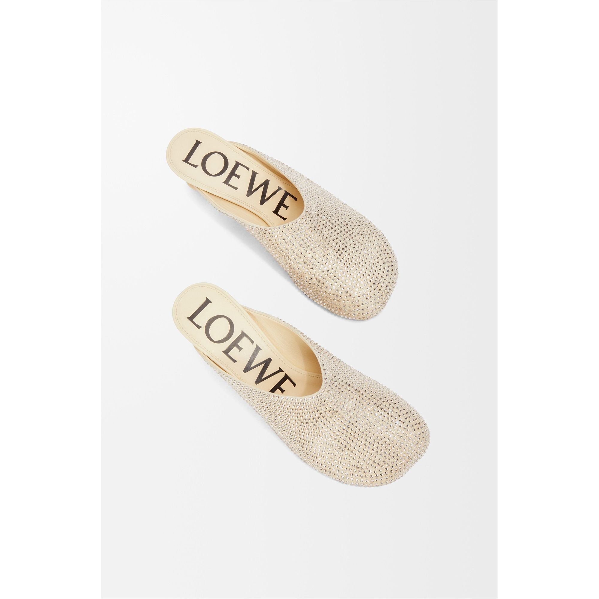 Women Toy Mule 45 Strass - Oat Milk