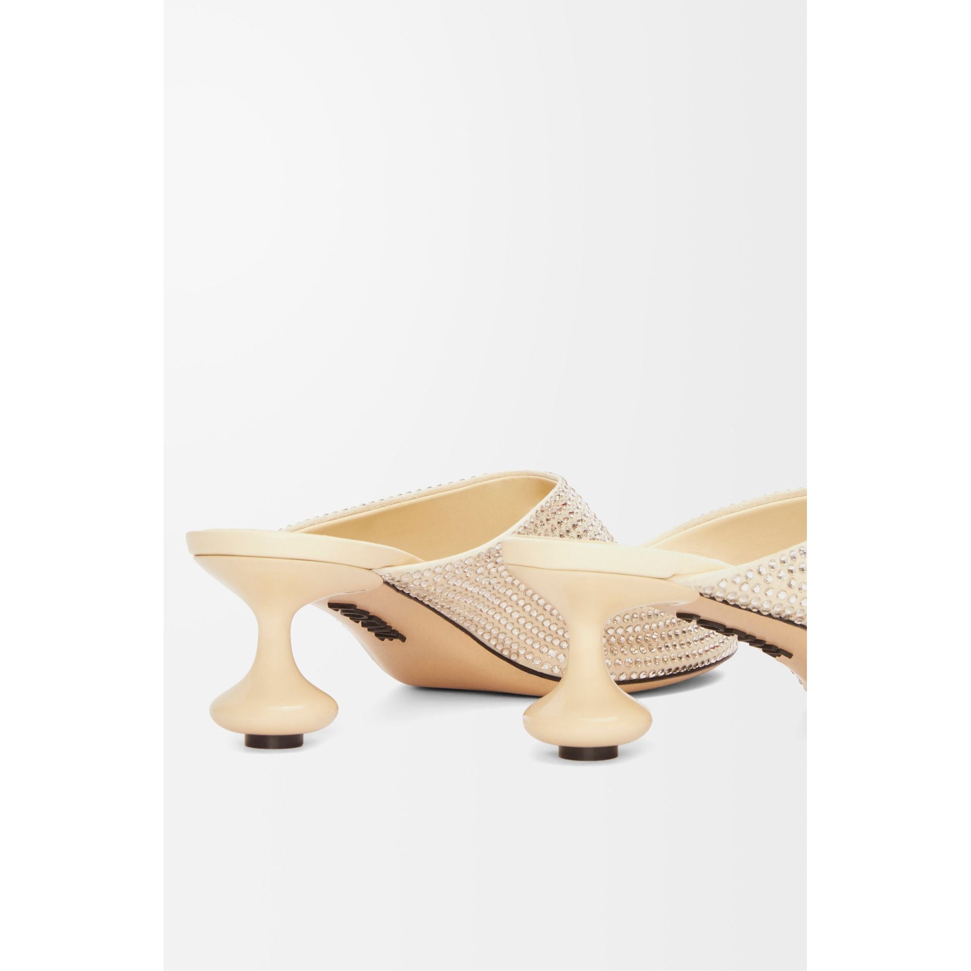 Women Toy Mule 45 Strass - Oat Milk