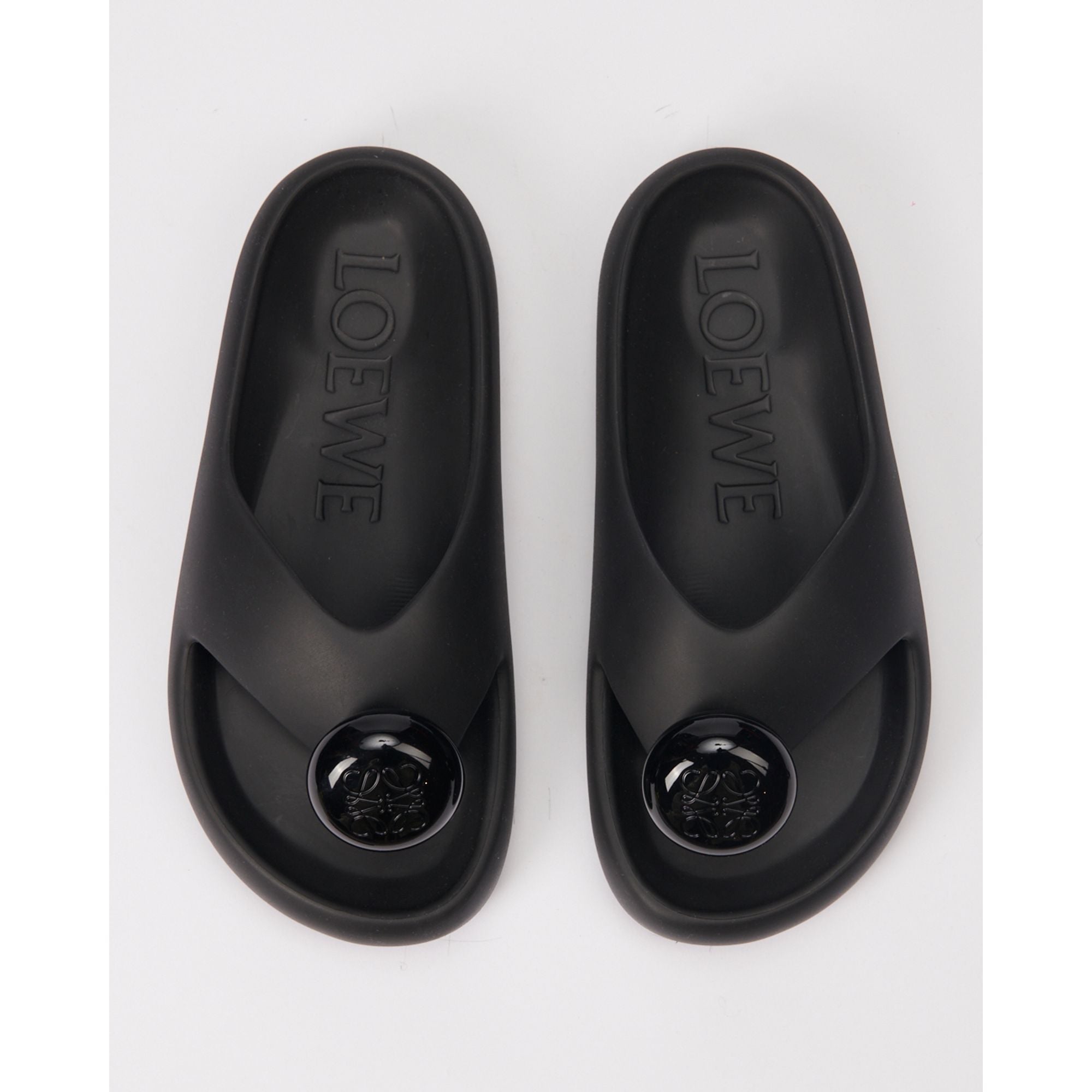 Men Foam Thong Slide - Black