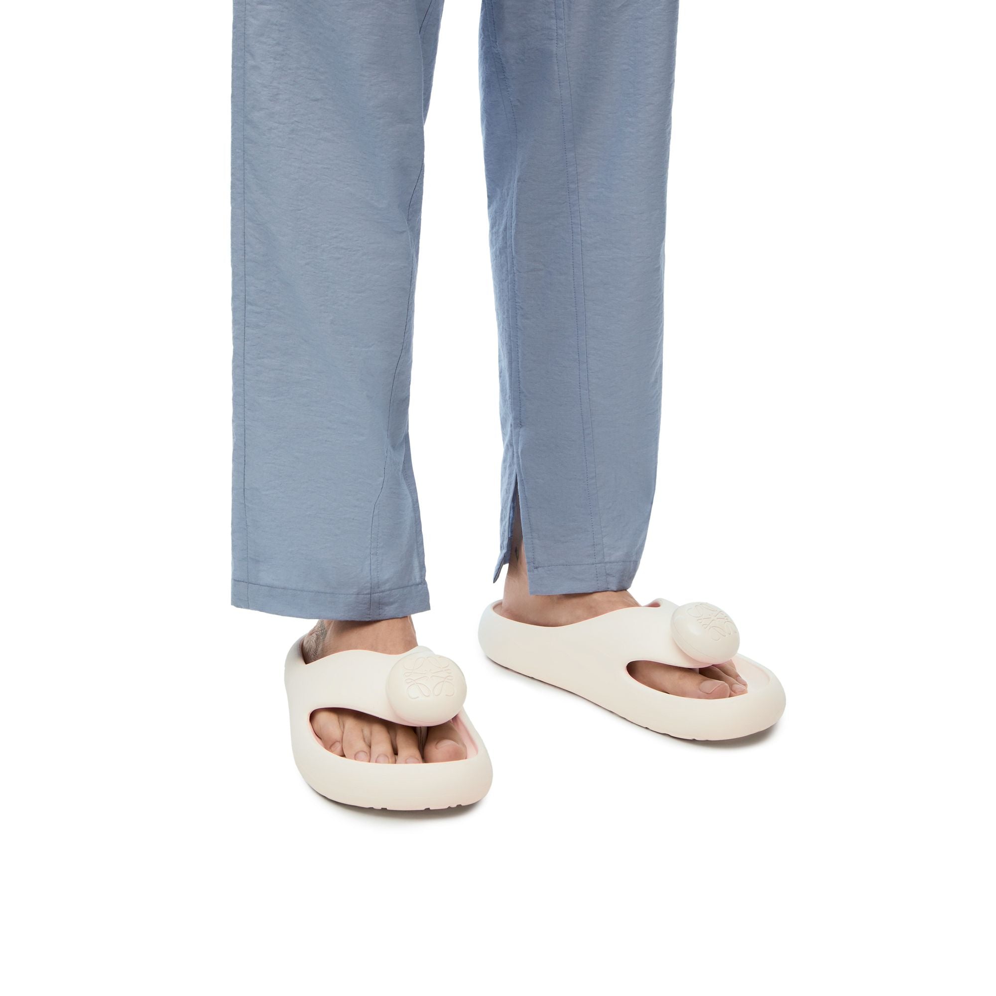 Men Foam Thong Slide - White