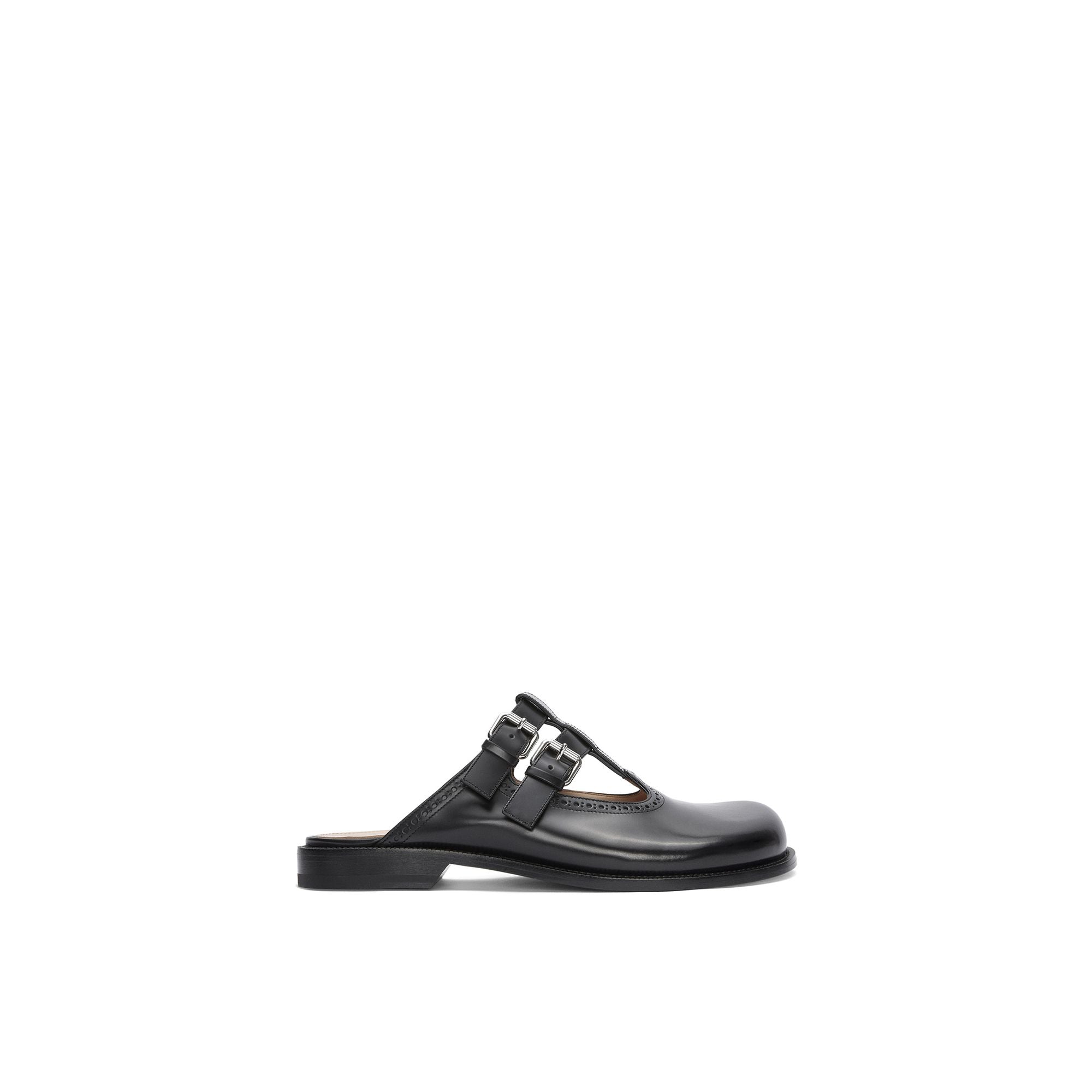 Men Campo Mary Jane Mule - Black