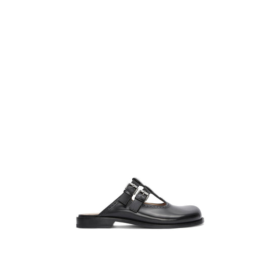 Men Campo Mary Jane Mule - Black