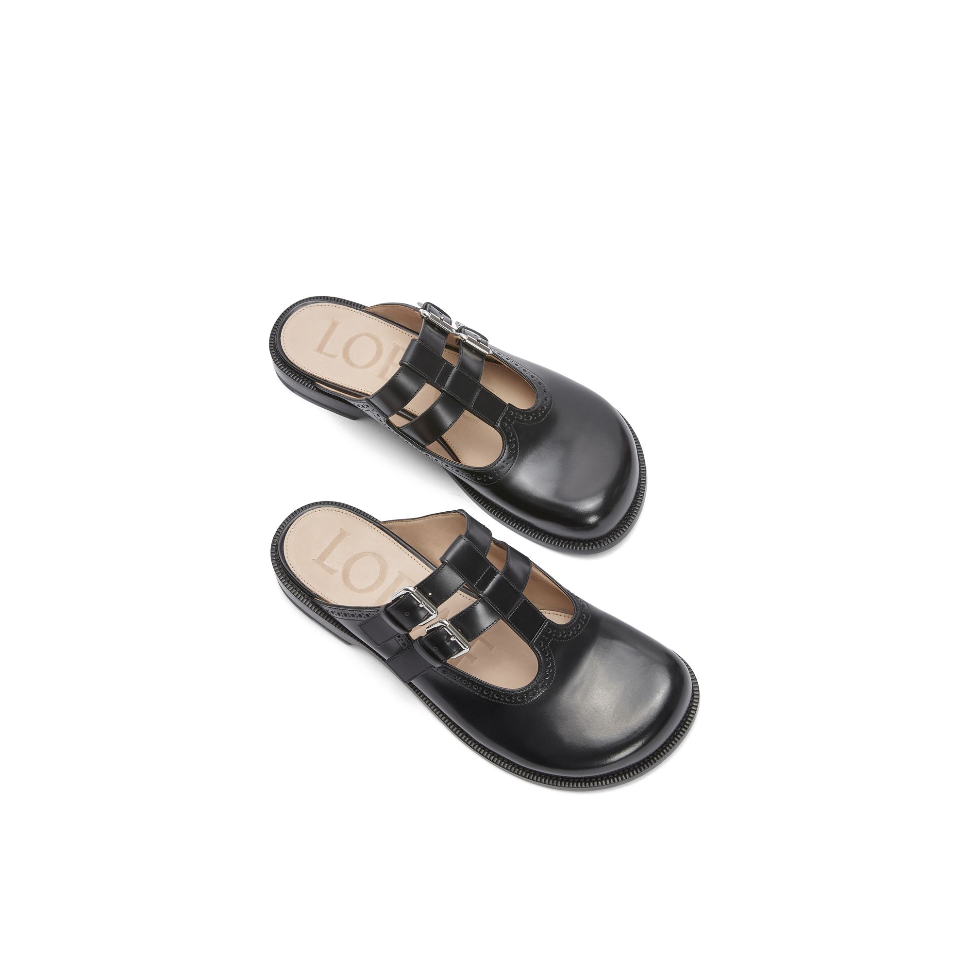 Men Campo Mary Jane Mule - Black