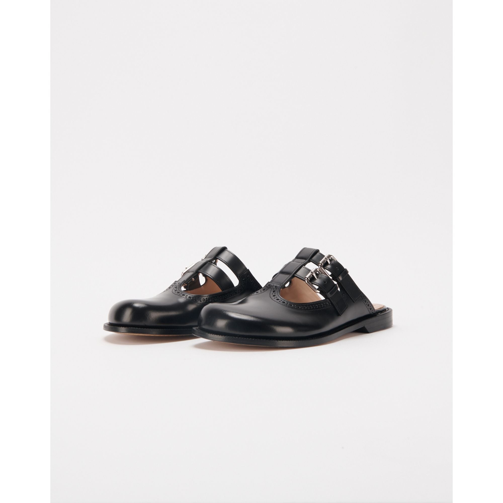 Men Campo Mary Jane Mule - Black