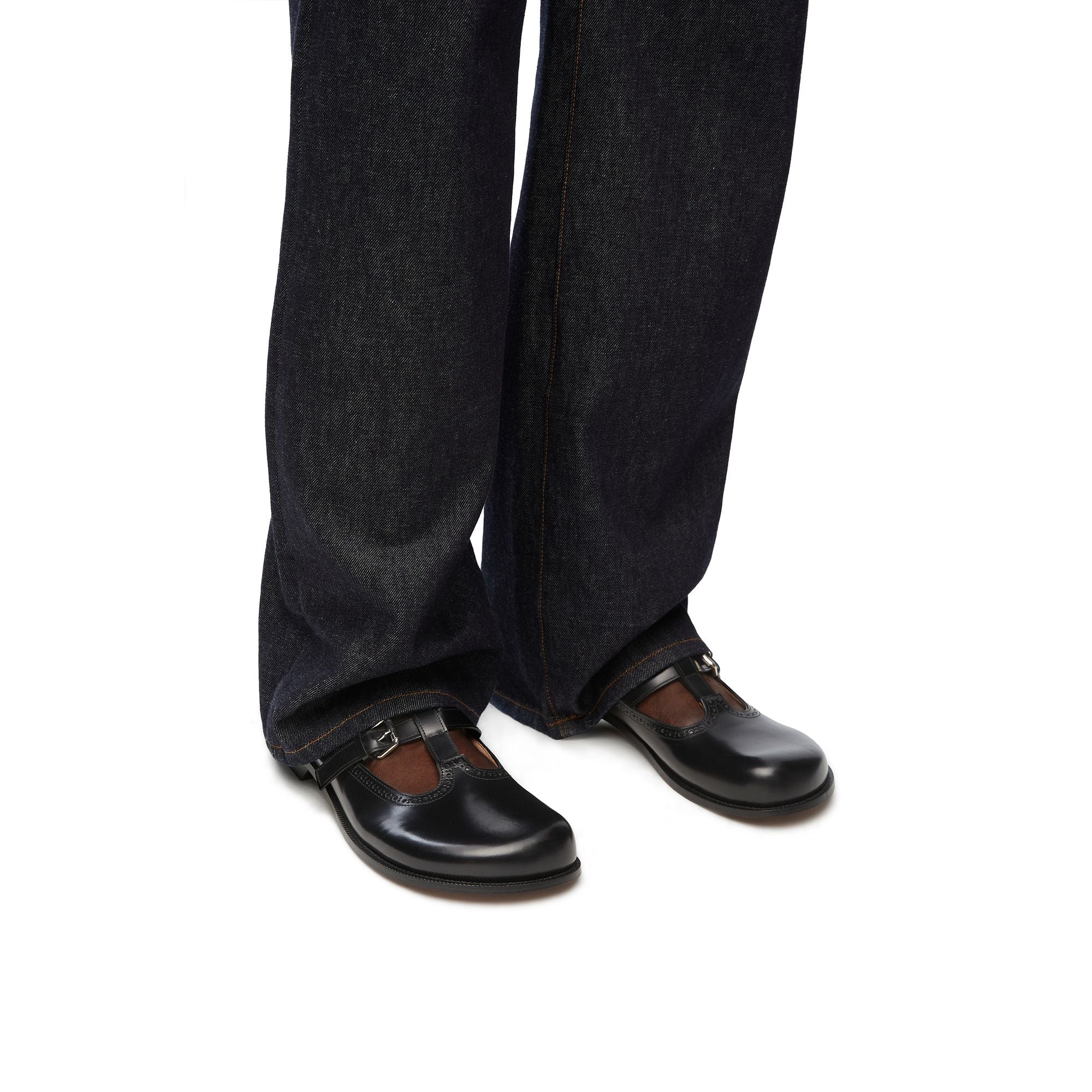 Men Campo Mary Jane Mule - Black