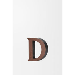 Women Letter Dice (D) - Tan/Black