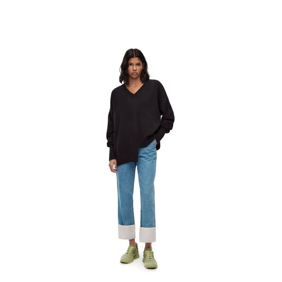 Women Fisherman Turn-Up Jeans - Blue Denim
