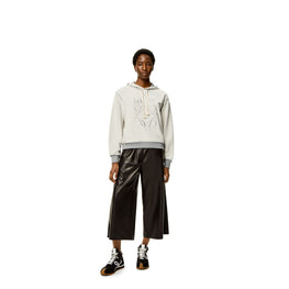 Women Loewe Anagram Hoodie - Grey Melange