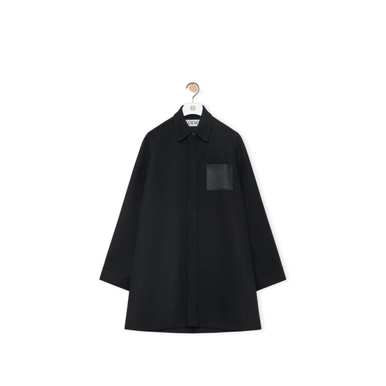 Women Trapeze Coat - Black