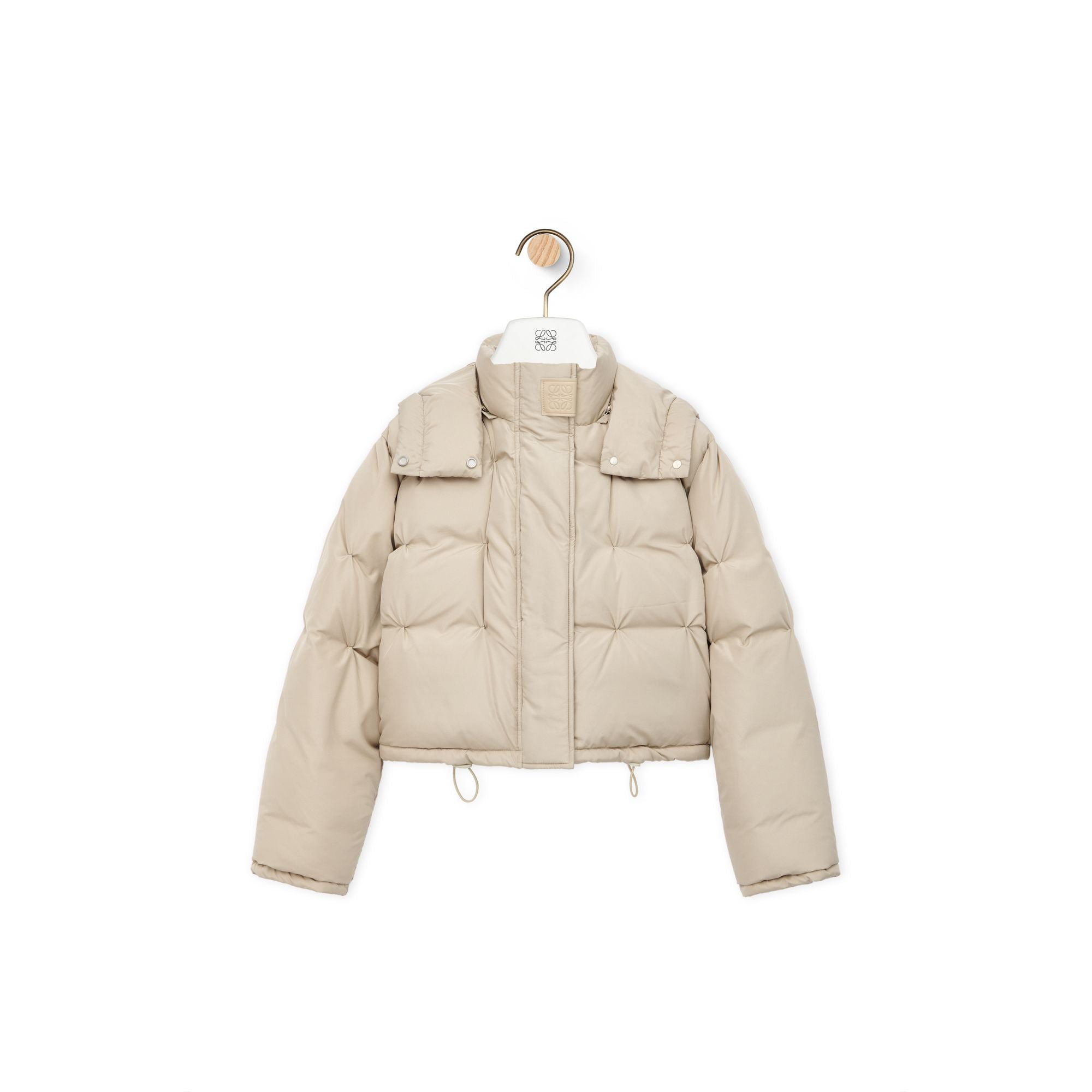 Women Puffer Jacket - Light Beige