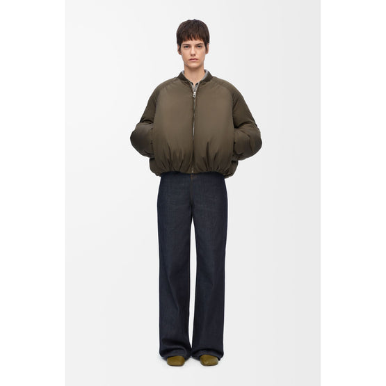 Women Padded Bomber Jacket - Loden Green