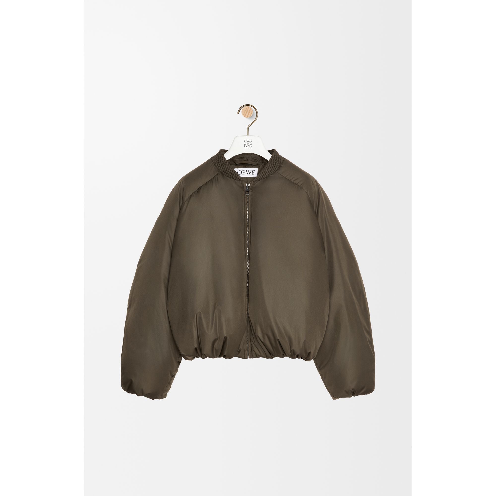 Women Padded Bomber Jacket - Loden Green